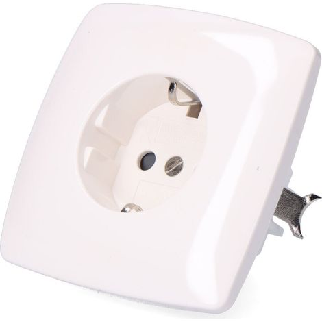 Flush Flush T/t Base Schuko 10/16 A 250 V, Blanc (sous Film Rétractable)