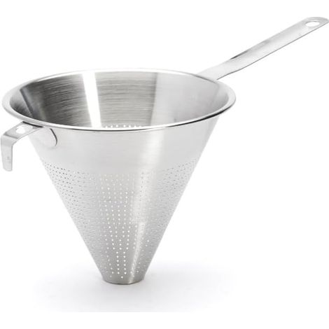 1 Passe-sauce,Inox perforé,Diamètre 20 cm,Crochets de fixation,Hauteur 18 cm,Cuisine professionnelle