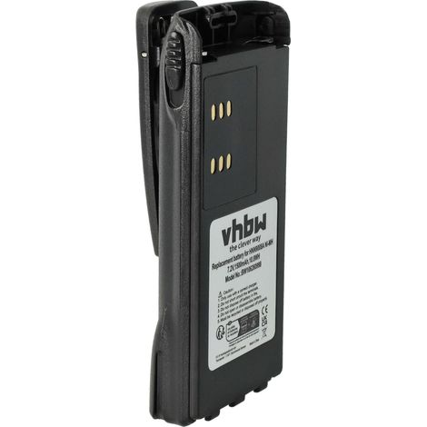 vhbw Battery compatible with Motorola PTX700, PTX780, PRO5750, PTX760 Radio, Walkie-Talkie (1500mAh, 7.2 V, NiMH) + Belt Clip