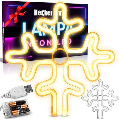 Heckermann LED-Neon-Hängeleuchte SCHNEEFLOCKE 1