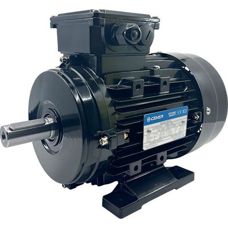 Moteur Électrique Triphasé 4kW/5.5CV, 1500Tr/min, 230/400V, B3, HA112, IE3, Alu - CEMER