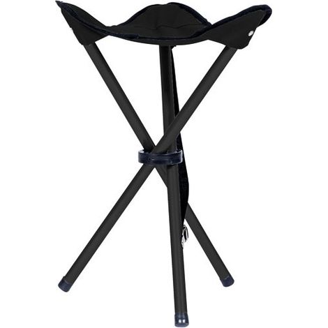 Flexibles Dreibeinstativ aus Stahlrohr, Polyester-Canvas 600d, H45 Schwarz - Cao
