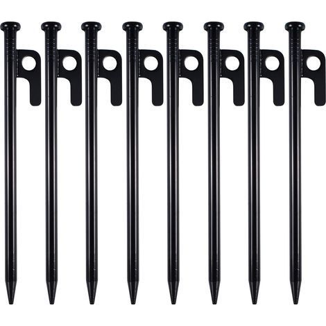 8 Pcs 20cm Piquet de Camping,Piquets de en MéTal,Piquets De Tente Robustes,Sardine pour Tente,Sardines Piquet,Piquet Bordure Jardin avec Crochet Et Trou pour Camping,Jardin (1/5)