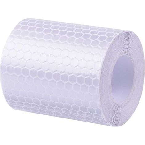 Selbstklebendes reflektierendes Warnband - Selbstklebendes reflektierendes Sicherheitsband - 5 × 300 cm (weiß) (1/4)
