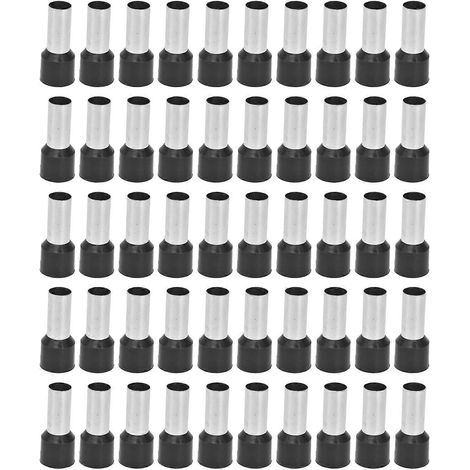 50 cosses à sertir à manchon isolant, connecteurs de fils conformes à la norme européenne, 4 AWG E25-16 (1/5)
