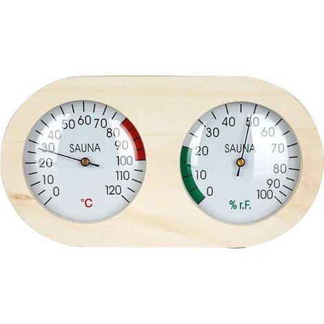 Thermomètre et hygromètre de sauna 2 en 1, accessoires de sauna haute précision, thermo-hygromètre pour sauna en bois, thermomètre et hygromètre numérique pour hammam (1/5)