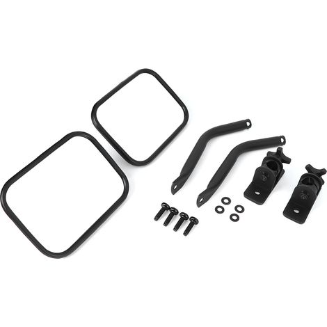Rétroviseur latéral pilier A de voiture, pièce de rechange pour Jeep Wrangler 07-17, accessoire auto, rétroviseur carré (1/5)