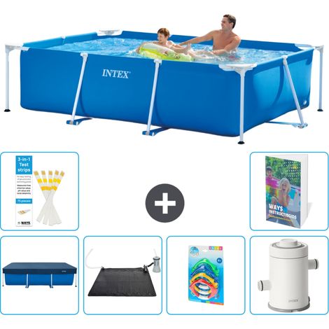 Intex Piscina con estructura Rectangular - 260x160x65 cm - 7-piezas  S118