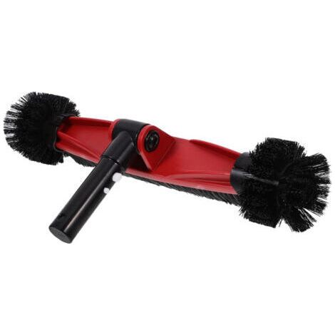 Brosse de nettoyage de piscine avec tête pivotante, brosse portative pour les algues et les coins pour nettoyer facilement les carreaux de piscine, accessoires durables (1/4)