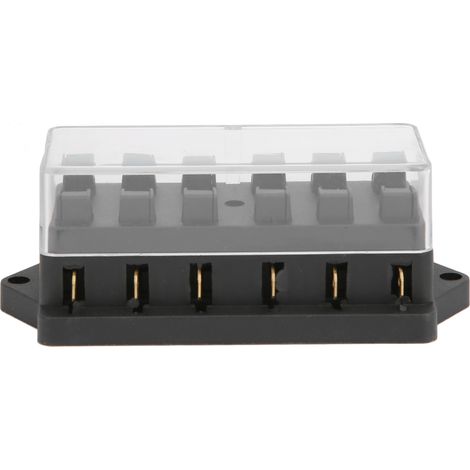 Boîtier de fusibles à lame étanche 6 voies, porte-fusibles 12V-24V pour voiture, bateau, marine et usage domestique (1/5)
