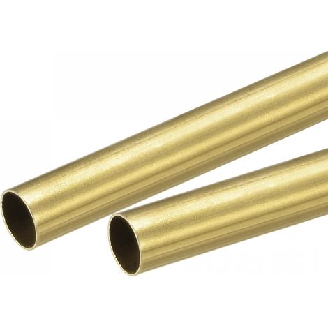 Brass Round Tube 12mm OD 0.5mm Wall Thickness 200mm Length Pipe Tubes 2 Pcs (1/5)