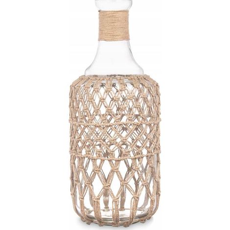 Gift-decor Botella decorativa marrón cálido 20 x 20 cm