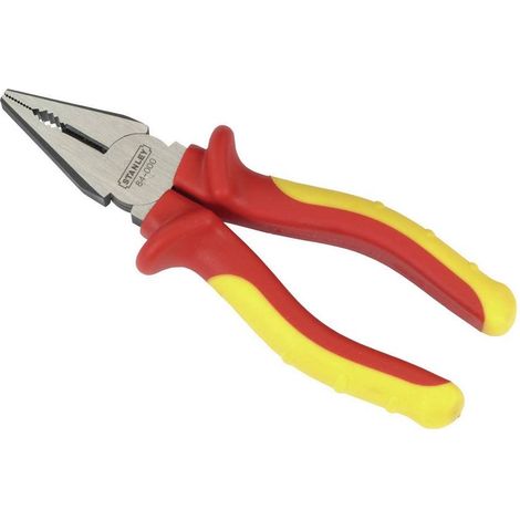 Pince universelle isolée - STANLEY - 0-84-000 - 160 mm - Rouge - Protection électrique