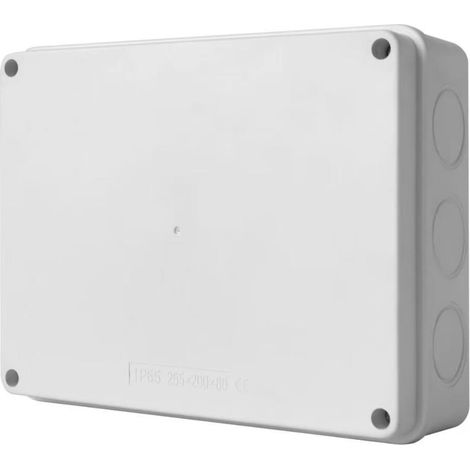 Caja de Empalme sin cono y Derivación Estanca de Superficie Blanco 255x200x80 mm (1/3)