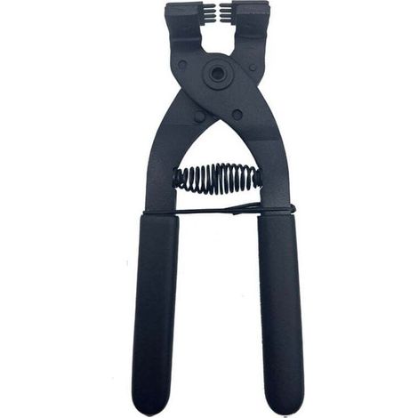 Alicates manuales silenciosos de acero al carbono de 17 cm para perforar agujeros en cuero (4 mm, 4 dientes).