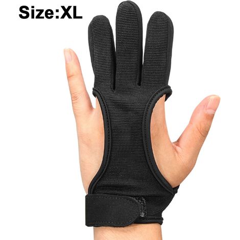 Gants de tir à l'arc, gants de tir à trois doigts antidérapants et respirants, accessoires de tir à l'arc pour la chasse et le ciblage, matériau rembourré antidérapant pour une meilleure prise en main (1/5)