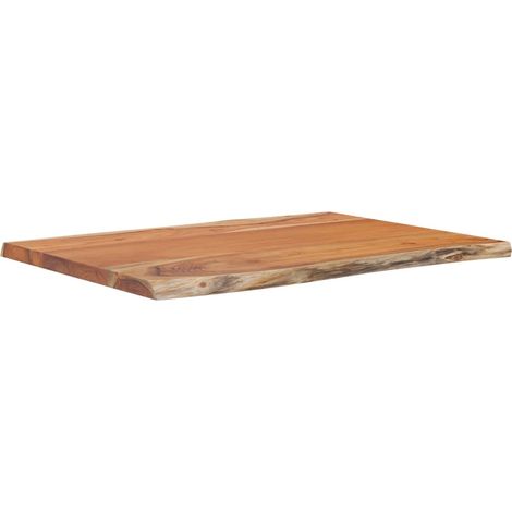 Table d'appoint Bout de canapé Table basse 50x40x2,5cm bois massif acacia bordure assortie CFW55500 (1/5)