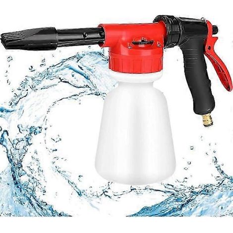 Spray gun, 1L snow foam gun with anti-slip handle, water foam cannon with container, adjustable car cleaning lance (1/5)