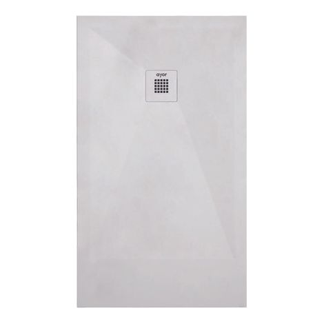 ONDEE ZEN - Receveur de douche NOLA 3 - 100x140x3cm - Résine - Blanc - Bonde - Découpable (1/3)