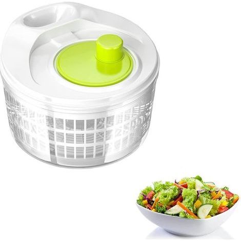 Essoreuse à salade - Essoreuse à salade avec manivelle - Design pliable innovant et commande rapide par poignée - 1 - Pour les petites cuisines + Comme illustré (1/5)