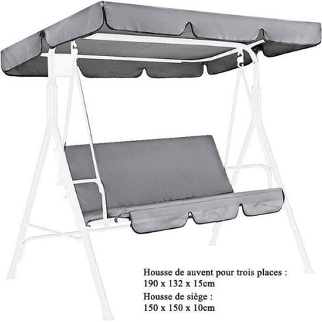 Balancelle de Jardin - Non spécifié - Modèle avec auvent - Imperméable - Housse de siège - 2 places (1/4)