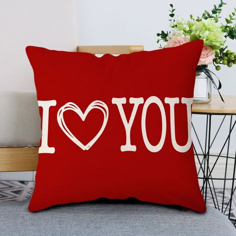 Fundas de almohada decorativas para el Día de San Valentín, fundas de almohada románticas, decoración para el hogar para aniversarios y bodas, regalos para parejas, fundas de cojín de regalo para el D