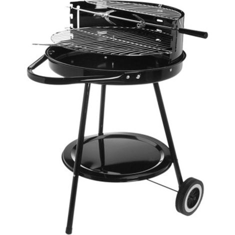 Barbacoa Classic Ruedas YFER Ø41.8x71.5 cm Doble Parrilla Negro