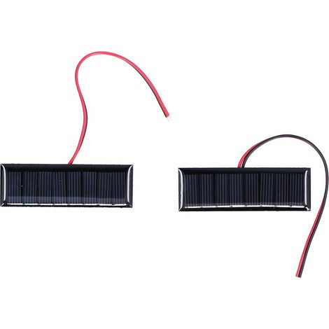 2 Pièces 4V 0.2W Panneau Solaire en Polysilicium avec Fil électronique 75x25mm Panneau Solaire Panneau D'apprentissage Panneau de Colle Solaire (sans Fonction de Stockage D'énergie),Panneaux Solaires. (1/5)