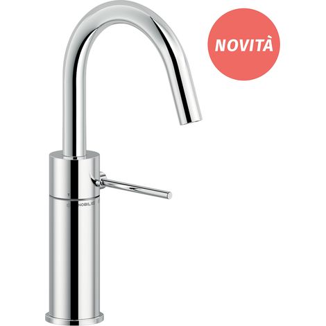 Miscelatore per lavabo monocomando, con bocca girevole. Senza scarico. Nobili serie VELIS VE125138/3CR Cromato - Ottone (1/2)