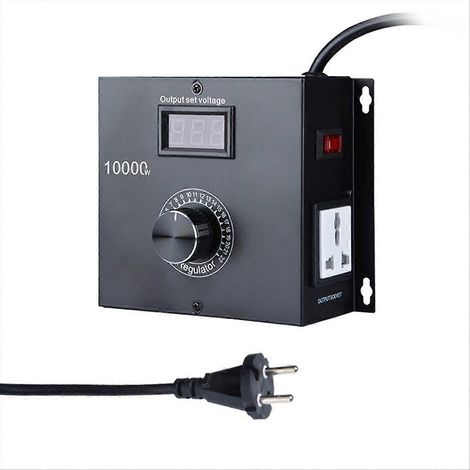 10.000W SCR Drehzahlregler für Lüfter und Motoren, 120-220V AC, 22A, ideal für Elektrowerkzeuge (europäischer Stecker). (1/5)