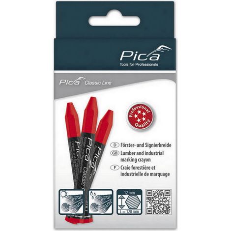 Pica Förster- und Signierkreide - Classic PRO 590 - rot - 590/40 (1/3)