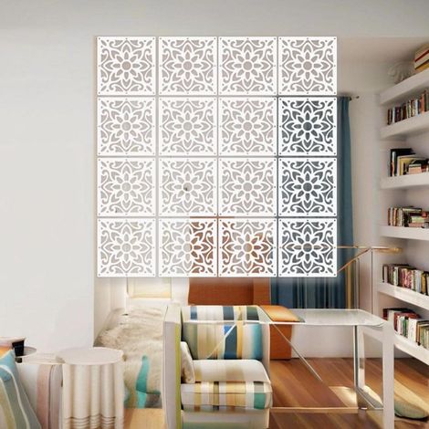 Lot de 12 cloisons de séparation à suspendre avec tous les accessoires Blanc 29 x 29 cm (type A) (1/5)