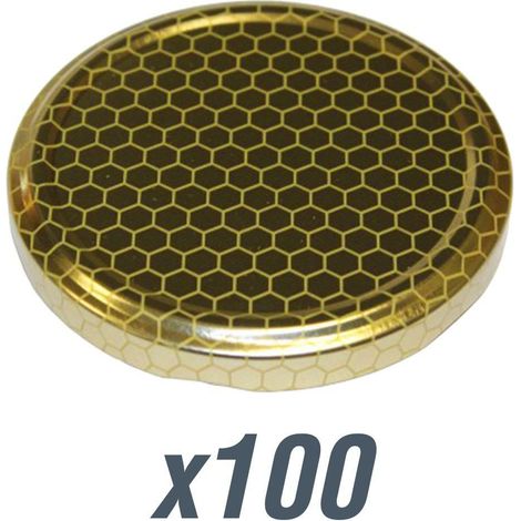 Tappi per vasetti in vetro 100 pz 82 mm per miele