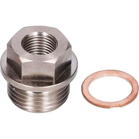 M18x1,5 Gewinde auf 1/8NPT Abgaswassertemperatursensor-Adapter mit Dichtung - Crezuo