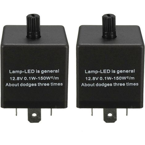 12 V 3-poliges einstellbares LED-Blinkrelais für Blinker (1/4)