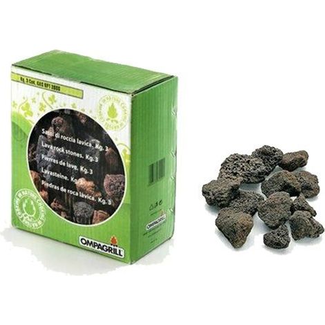 roccia lavica in sassi per barbecue ompagrill 3 kg (1/3)