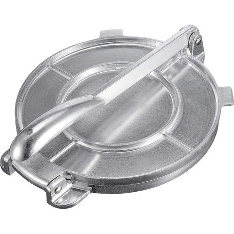 Presse à tortillas, presse à pâte robuste en aluminium de 20 cm, presse à tortillas manuelle en fonte pour farine de maïs (1/5)