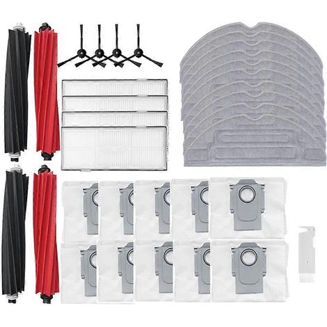 Pour Roborock S8 Pro Ultra S8+ Double brosse principale aspirateur pièces filtre HEPA serpillière sac poussière Kits (1/5)
