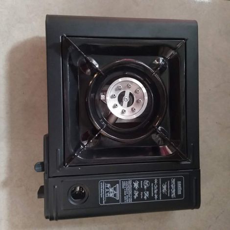 Portable outdoor gas stove, mini barbecue and wok stove, windproof picnic and cooking stove.