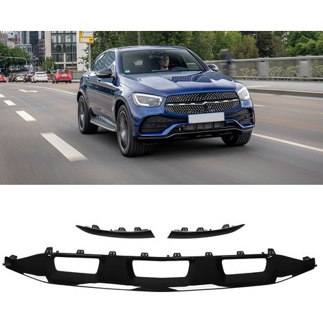 Mercedes-Benz GLC-Klasse X253 AMG Line Facelift Frontstoßstangen-Unterverkleidungssatz (3-teilig, glänzend schwarz) 2020-2022 (Übergröße) (Übergewicht) (1/5)