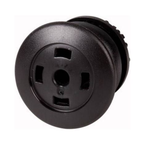 Bouton-poussoir ' coup de poing ' noir sans étiquette à accrochage EATON M22S-DRP-S-X (1/2)