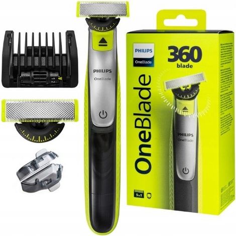 Philips – Rasoir électrique homme étanche – Lame OneBlade double face – Autonomie 60 min – Sabot réglable 5 en 1 – Pour tous types de poils (1/5)