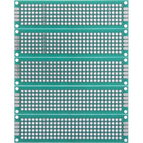 10 Stück 2x8 cm doppelseitige Prototypen-Leiterplatten, verzinnte Testplatinen, allgemeine Platinen (1/5)