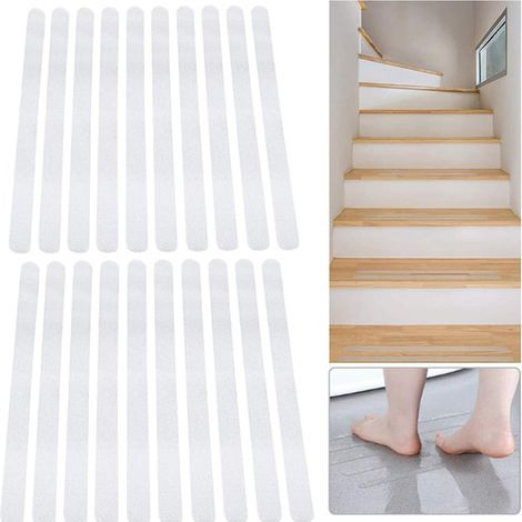 Bandes Antidérapantes Transparentes Autoadhésives Baignoires Piscines Bandes Antidérapantes Autocollants Antidérapants PEVA Parfait pour Salles de Bains Escaliers et Toutes Les Zones Humides (1/5)
