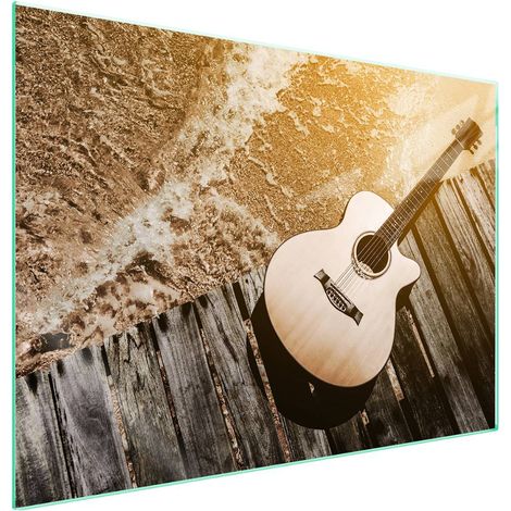 Protection de plaque de cuisson en verre 70x52 Musique (1/5)