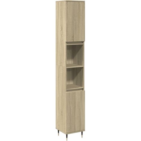 Maison Exclusive - Armadietto da Bagno Rovere Sonoma 30x30x190cm Legno Multistrato