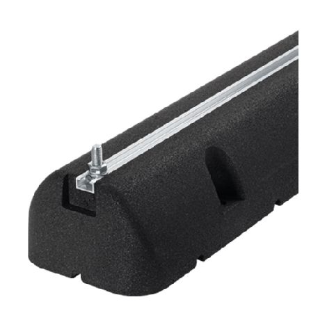 2 PZ SUPPORTI A PAVIMENTO IN GOMMA NERA- L. 600 x P. 160 x  H. 95 mm- ARTIP- pezzi 1