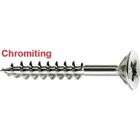 Viti Mustad Panel-vit parz. filettate - 5x50 mm. - Chromiting Conf. 200 Pz