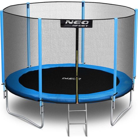 Trampolino da giardino da 10 piedi/312 cm con rete da esterno e scala Neo-Sport (1/5)