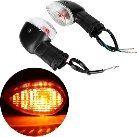 2pcs Clignotants Moto Modifiés Remplacement pour YAMAHA R1 Accessoires (Noir&Blanc) (1/5)